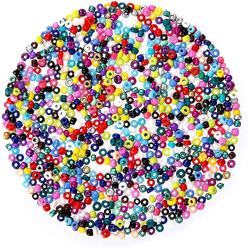 24000 Pcs Multicolor 2mm Pony Glass Seed Beads with Lobster Clasps, Open Jump Rings and Elastic Crystal String