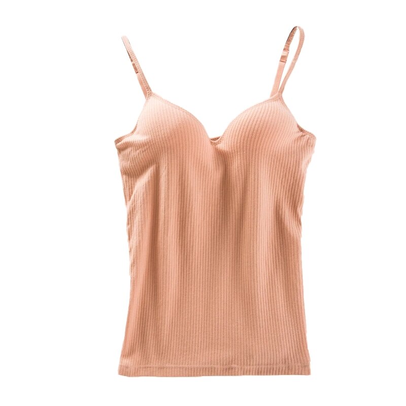 Débardeur tubulaire rembourré en coton sans couture pour femme, débardeur à bretelles croisées, sous-vêtements une pièce: P / M