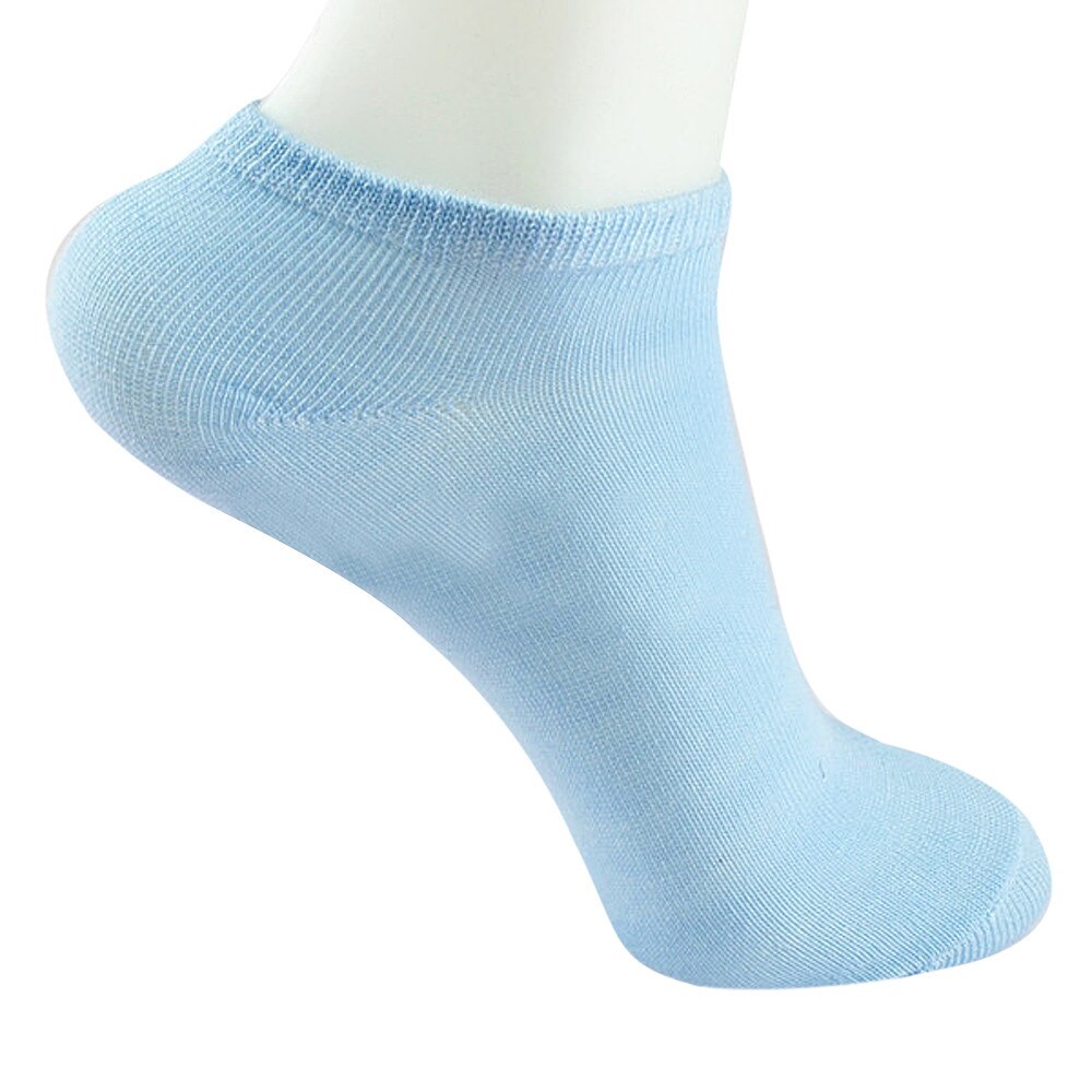 Stilfuld kvinde 1 par bomuldsblanding elastiske sokker varm vinter kvinder ankel længde kort sok til dame piger sox @c: Himmelblå