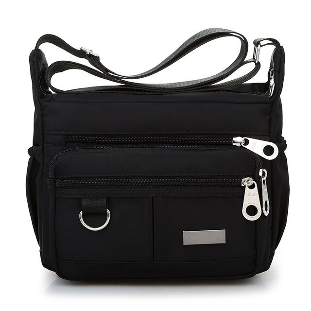 Yogodlns – sac à main multi-poches pour femmes, petit sac à bandoulière en tissu Oxford de: style2 black