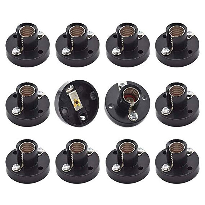 Mini porte-ampoule E10, en plastique, perles, Bases de lampe, Type de vis, douille d'ampoule, supports de lampe noirs, étudiant, expérience d'éclairage bricolage Ac
