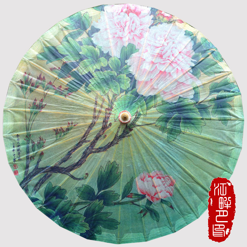 JPY Chinese Craft Bloemen Schilderen Geolied Papier Paraplu Klassieke Kleurrijke Parasol Decoratie Dans Props Umb