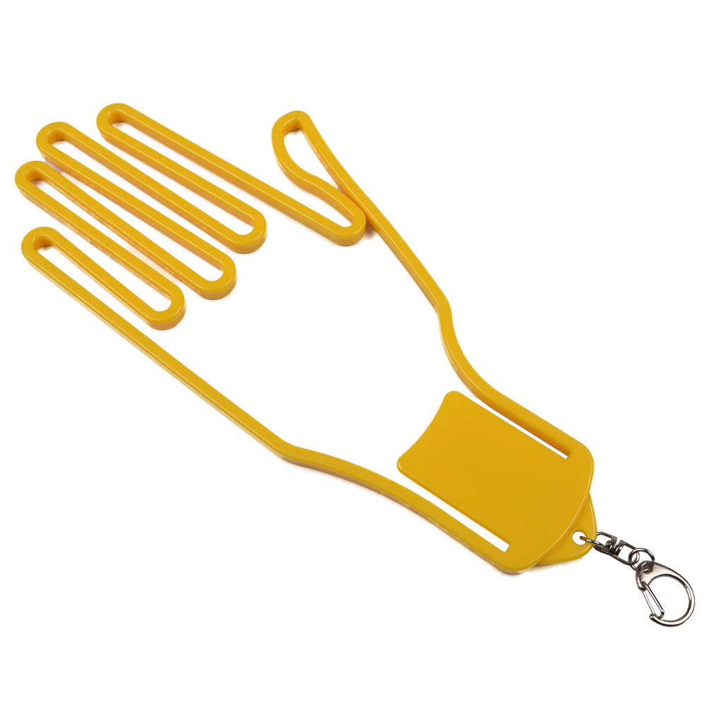 1pc Golf Handschuhe Bahre Halter Keeper Aufhänger Handschuhe Unterstützung Rahmen Halter Rack Trockner Shaper Zubehör Kunststoff mit Metall Buck: YELLOW