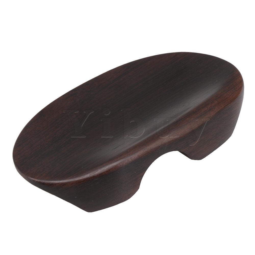 Yibuy Viool Chin Rest 4/4 Size Ebbenhout Viool Chinrest Donkerbruin Voor Viool