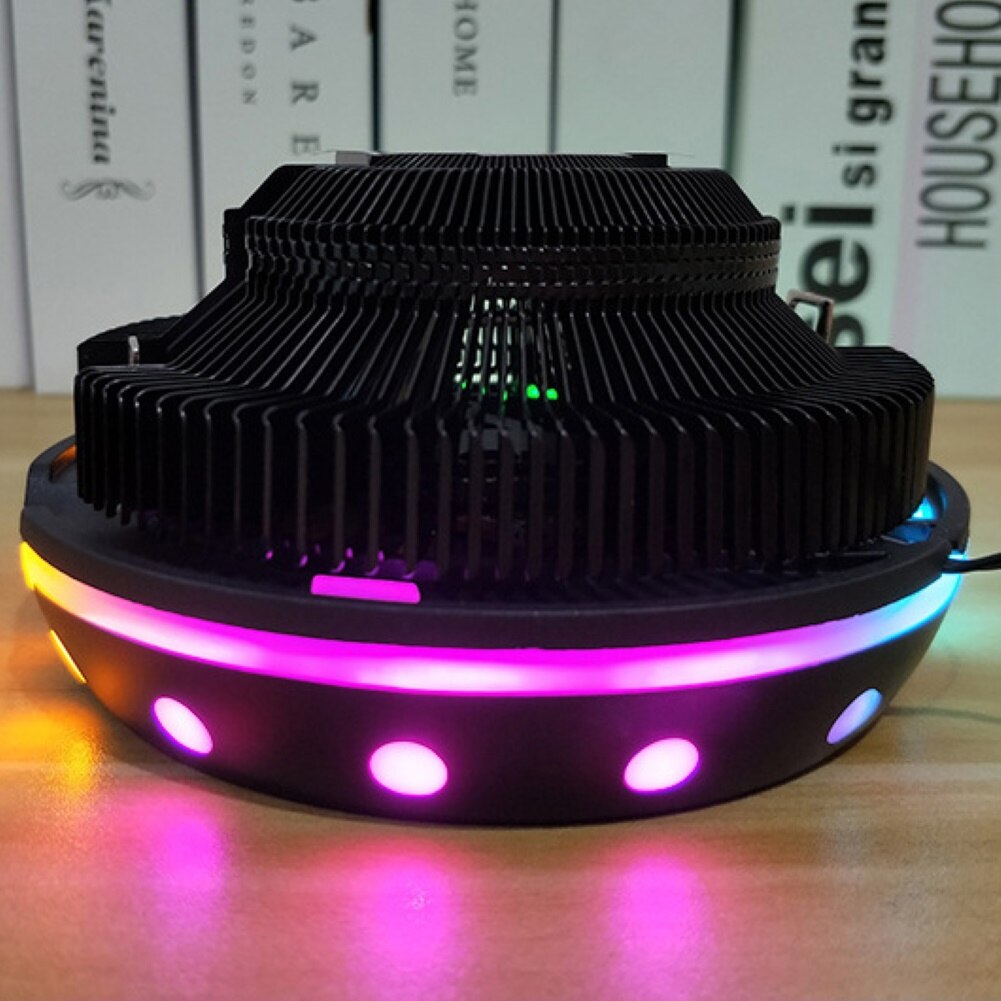 Universal Silent CPU Cooler LED Light Heatsink Cooling Fan for Desktop Computer High Efficiency Low Power Consumption Easy to In