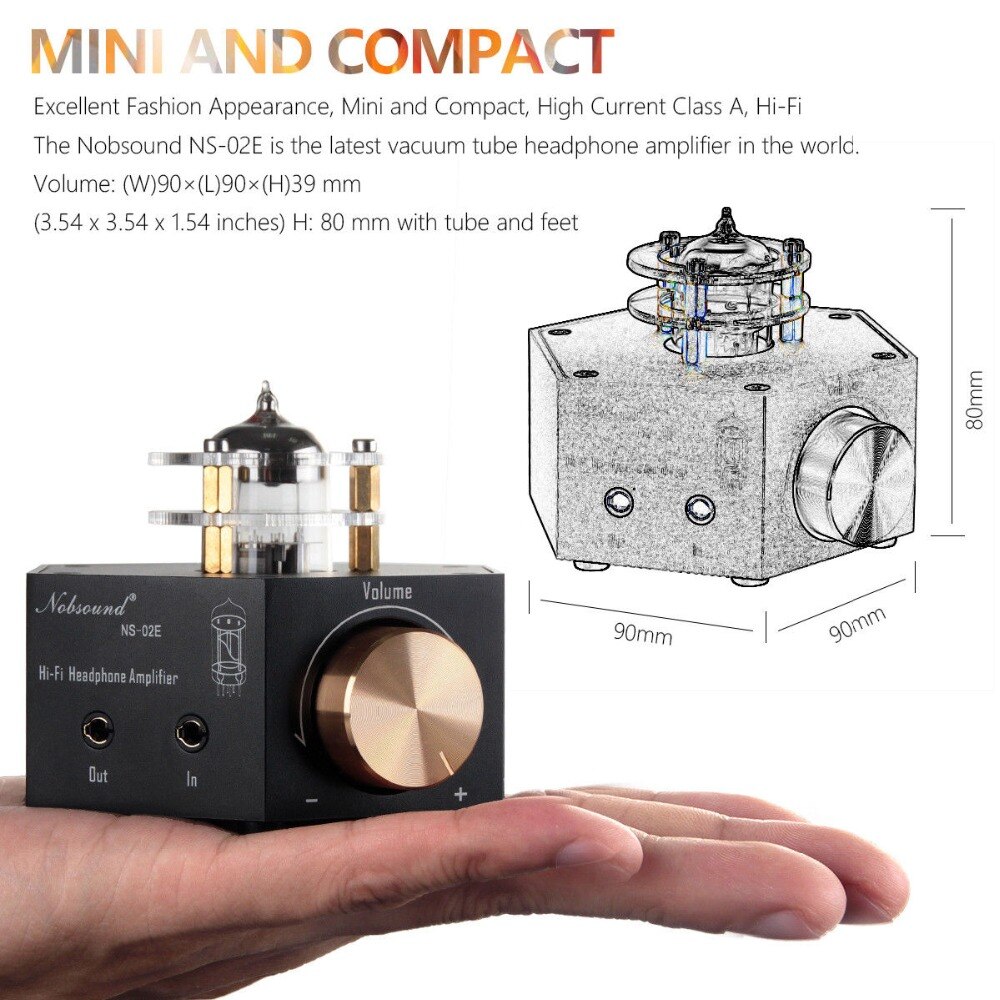 Douk Auido mini Classe A 6N3 Tubo A Vuoto Amplificatore stereo HiFi Amplificatore per Cuffie pre-Amplificatore