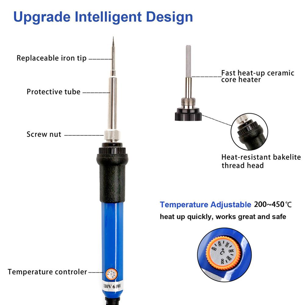 Fer à souder à l'étain réglable électrique TS100 outil de cautère à bois T12 jeu de pointes pour Kit d'outils de soudure de fer à souder Usb