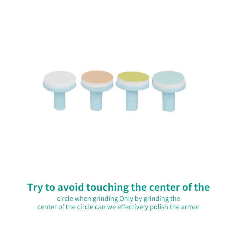 4 pçs elétrica bebê aparador de unhas cabeça substituição crianças infantil seguro unha manicure polimento unhas do bebê leve