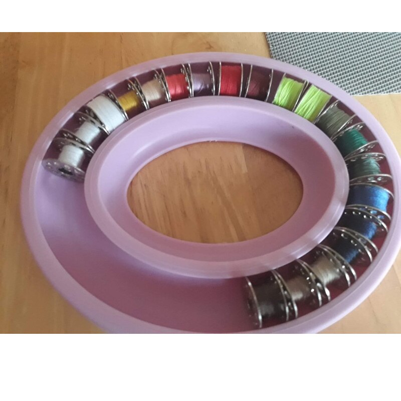 Rubber Spoel Houder Draagbare Spoel Houder Naaien Gereedschap Plastic Spoel Opbergdoos Rubber Ring Naalden Saver Handwerk
