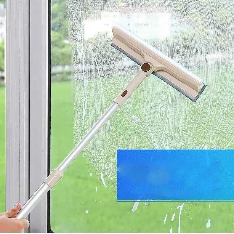 Glass Cleaning Artifact Household Telescopic Rod Double-sided Window Cleaning Wiper Wiper High-rise Cleaning Window Cleaning