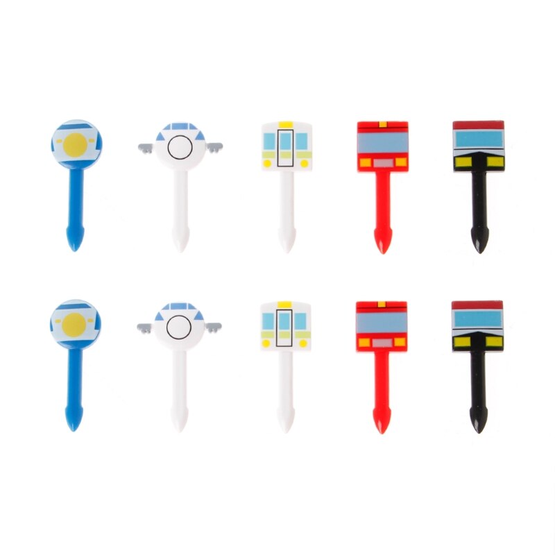 Mini Tenedor de fruta de granja de animales marinos para niños, palillo de dientes de dibujos animados, decoración de , 6/10 unids/paquete: Transport