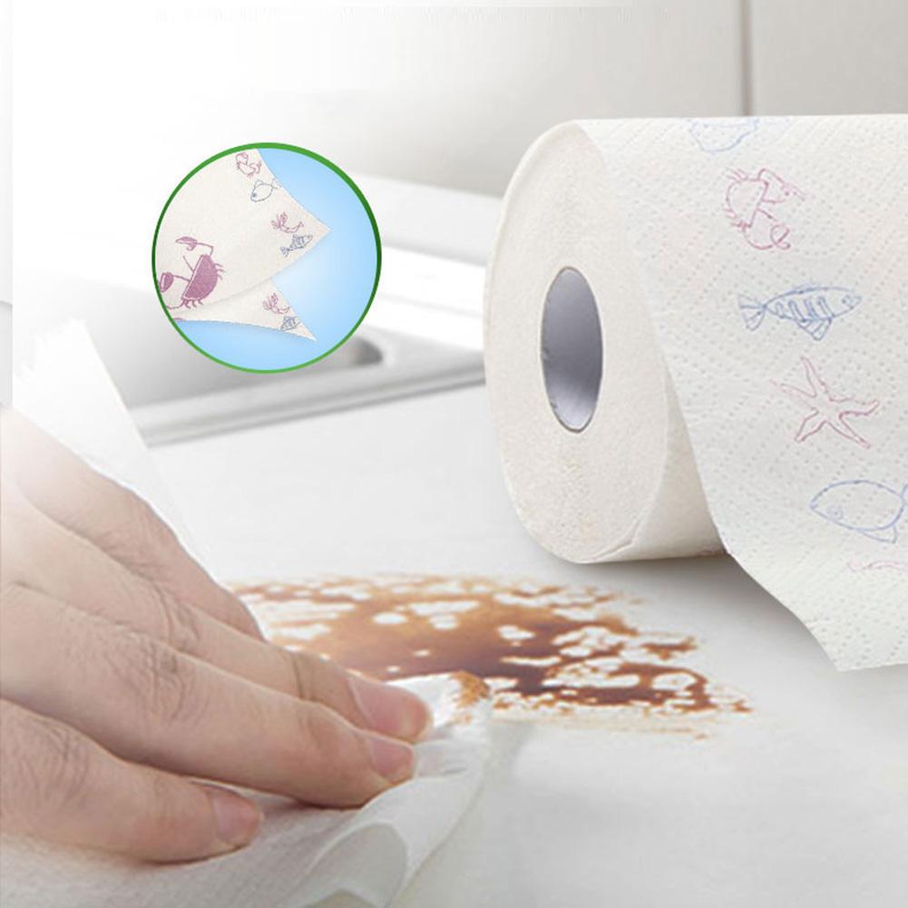 3 rollos de paño de limpieza de papel desechable para cocina, absorción de aceite, lavador de manos, removedor de toallas, vajilla de pañuelos de fruta