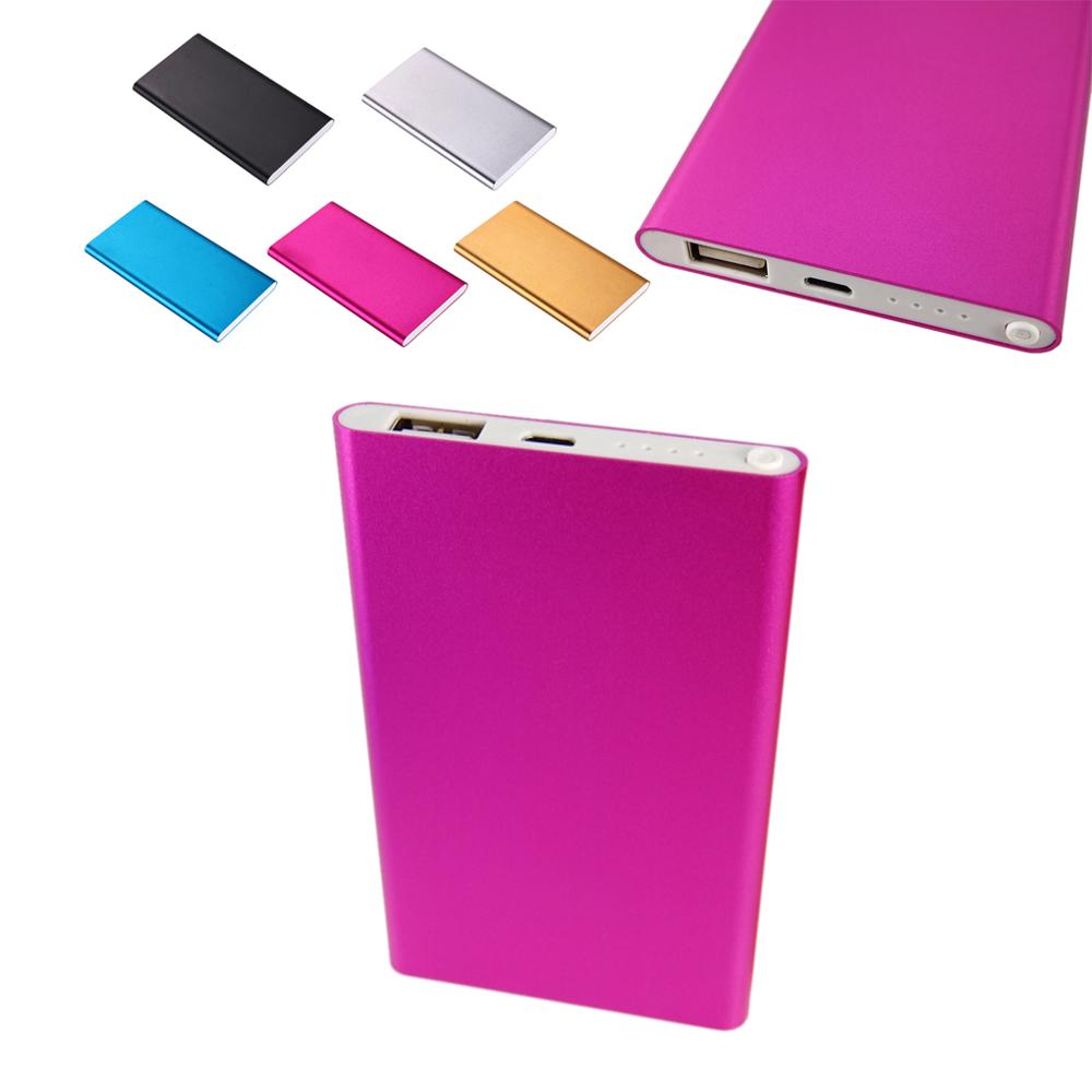 Big Capacity 5000mAh USB External backup Mobile Battery Charger power bank for iPhone for Samsung 5 colors