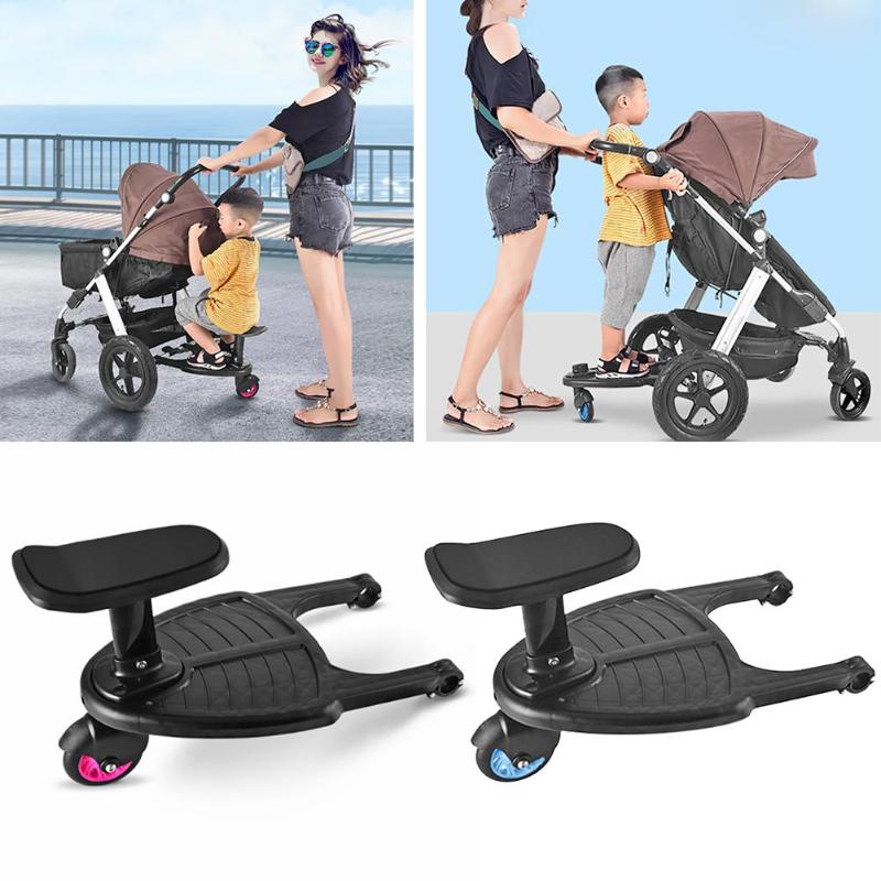 Adaptador de pedal del cochecito para niños, de , de segundos, remolque auxiliar, patinete gemelo, autoestopista, placa de pie con asiento