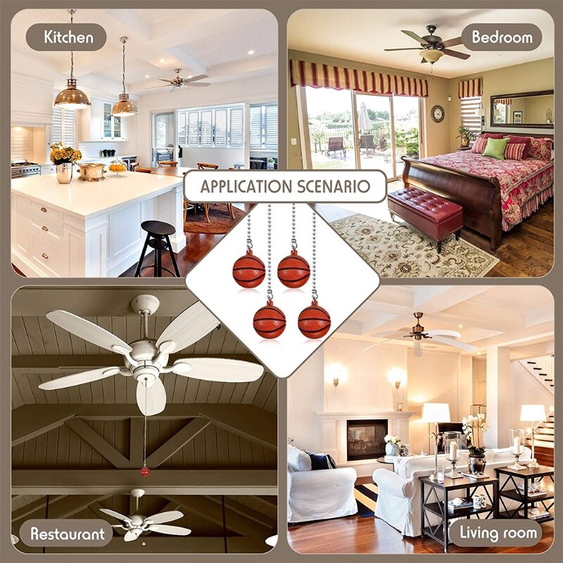 Basketball Lamp Pull Chains Ceiling Fan Light Pull Chain Connector Home Wedding