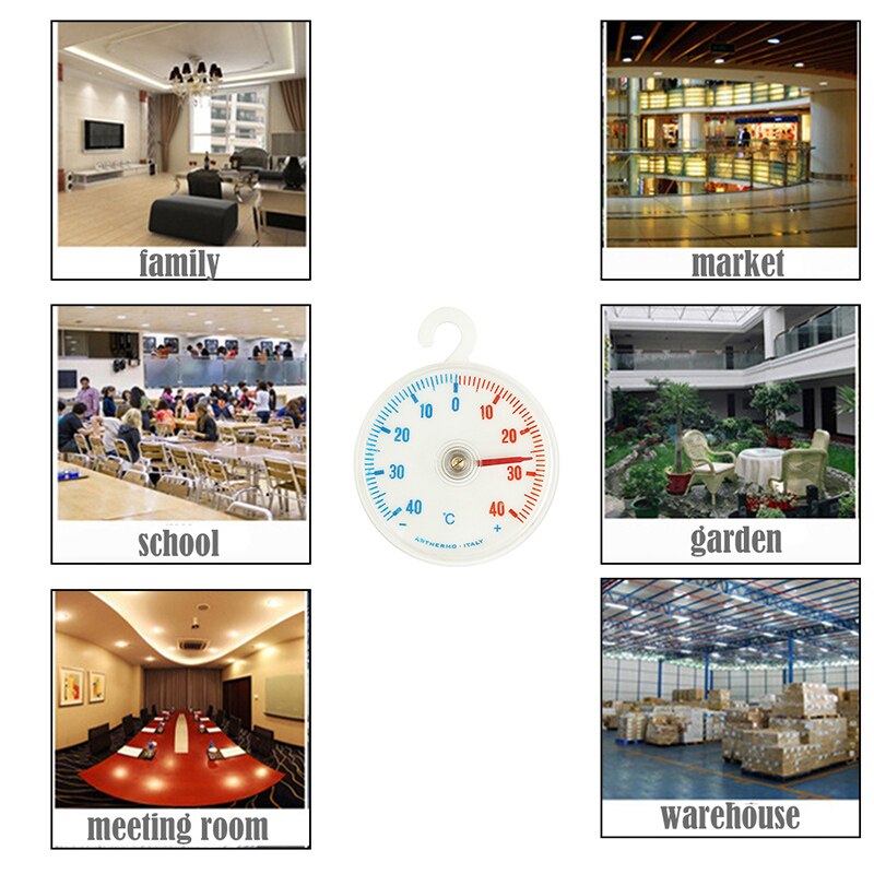 Indoor Dial Thermometer Outdoor Window Wall Temperature Gauge for Greenhouse Garden Home Temperature Monitor for household