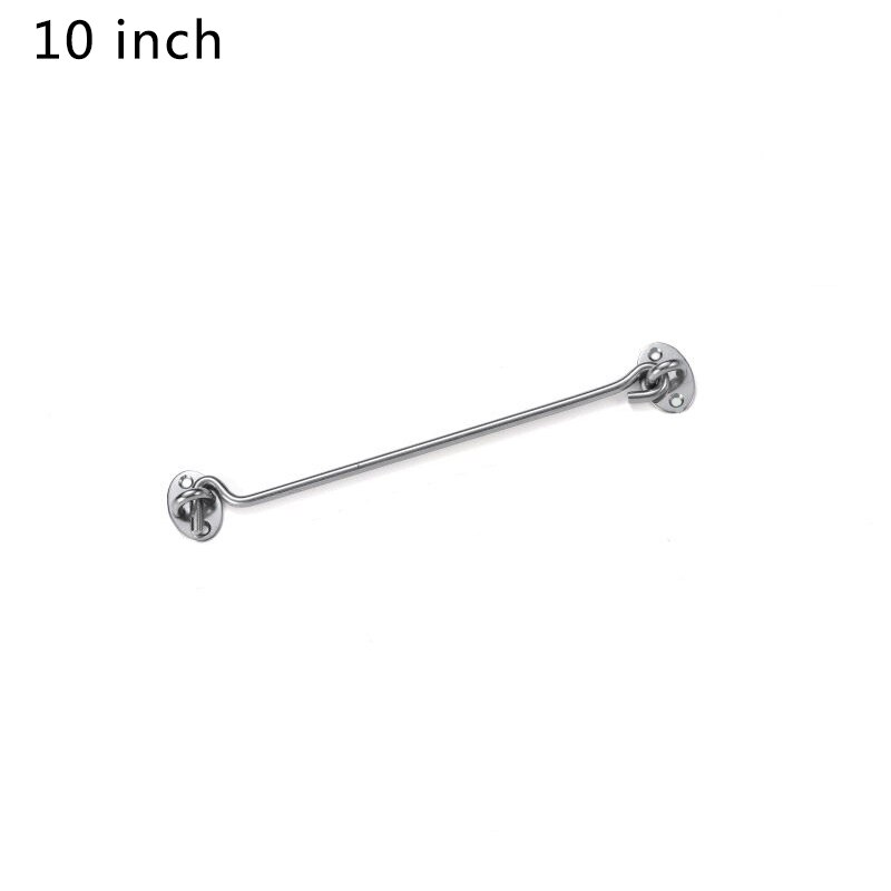 Cabin Hook Eye Door Latch ate Door Swivel Window Latch Holder Stainless Steel Cabin Shed Gate Door Latch Silent Holder Silver: 5
