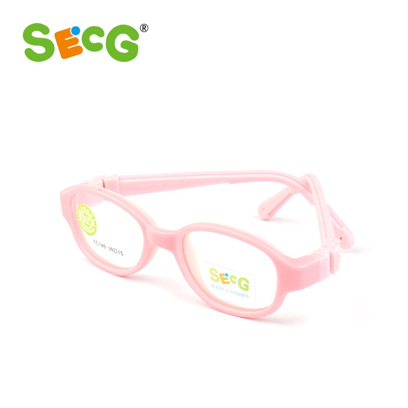 SECG-gafas ópticas con montura para niños, lentes de visión desmontables suaves y flexibles para Miopía