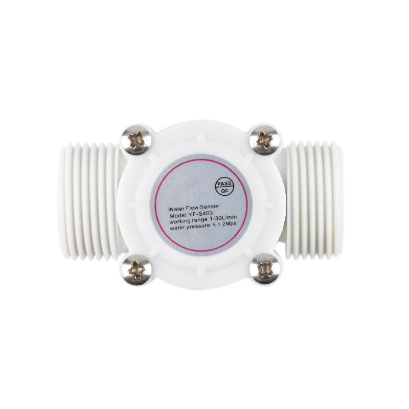 Capteur de débit d&#39;eau à effet Hall, 1-30l/Min, 5 ~ 24V DC, compteur, débitmètre, mesure de la température
