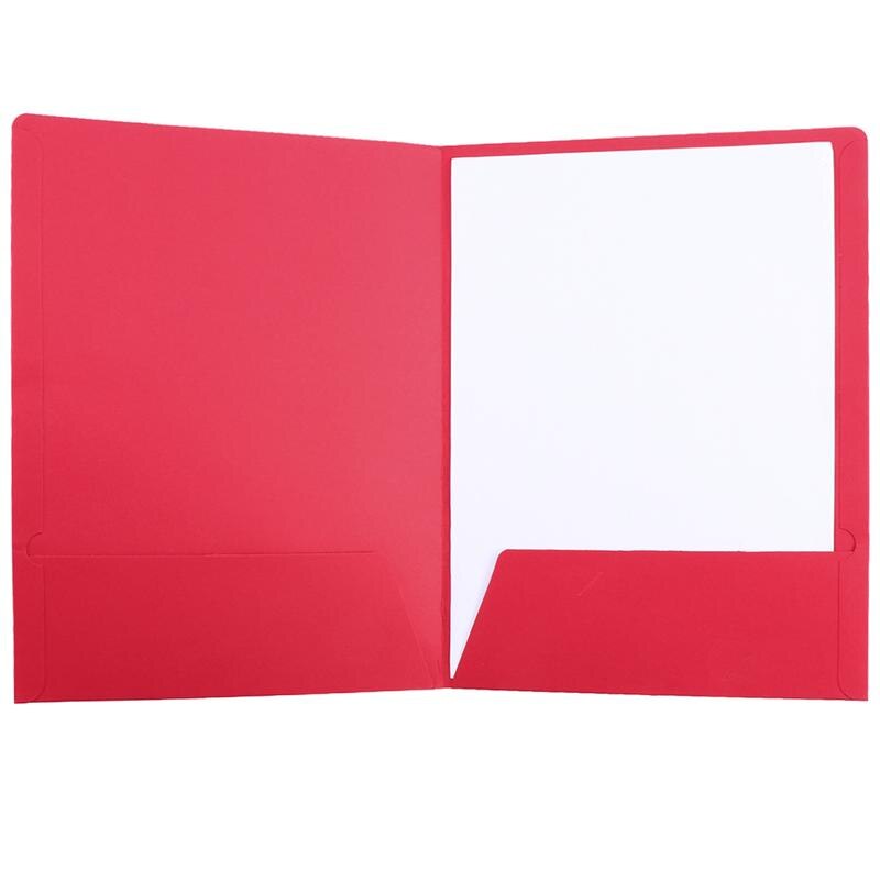 12Pcs A4 2Pockets Kraft Paper File Folder Brown Holder Document Folder Office Project File Presentation Folder