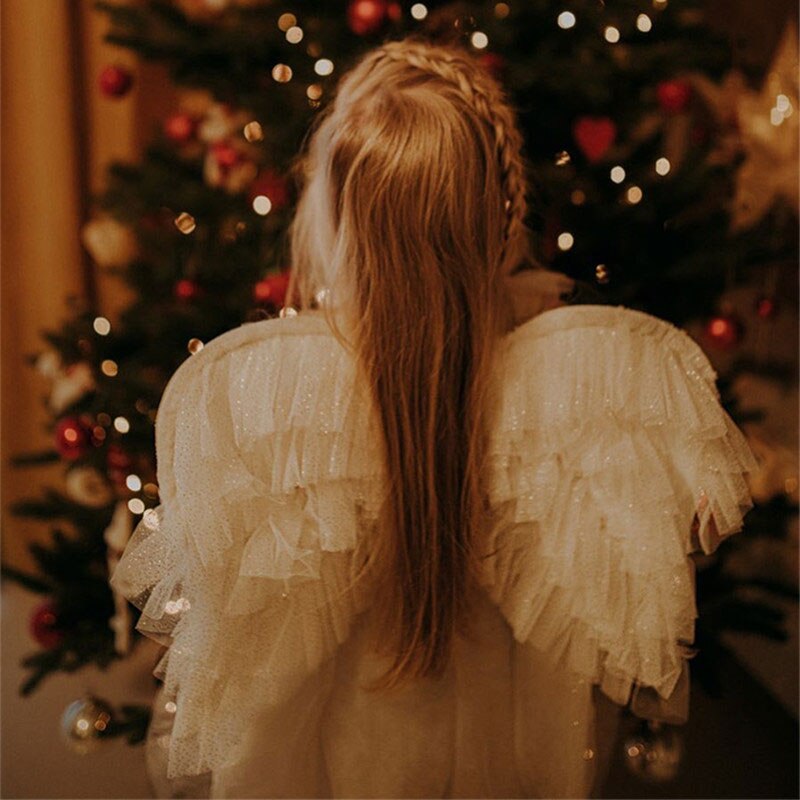 Beautiful Kids Girls Party Wear Angel Wing Accessories Baby Girl Lovely Photography Props Christmas Halloween Props