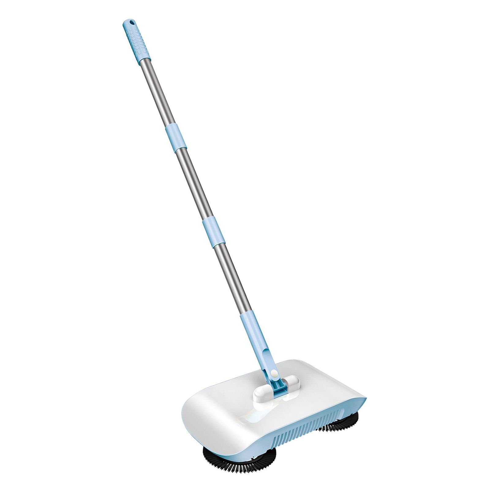 3 in 1 Hand Push Power 360 ​​° Rotate Vacuum Cleaner Sweeper Broom Handheld Floor Brush Cleaner: Blue