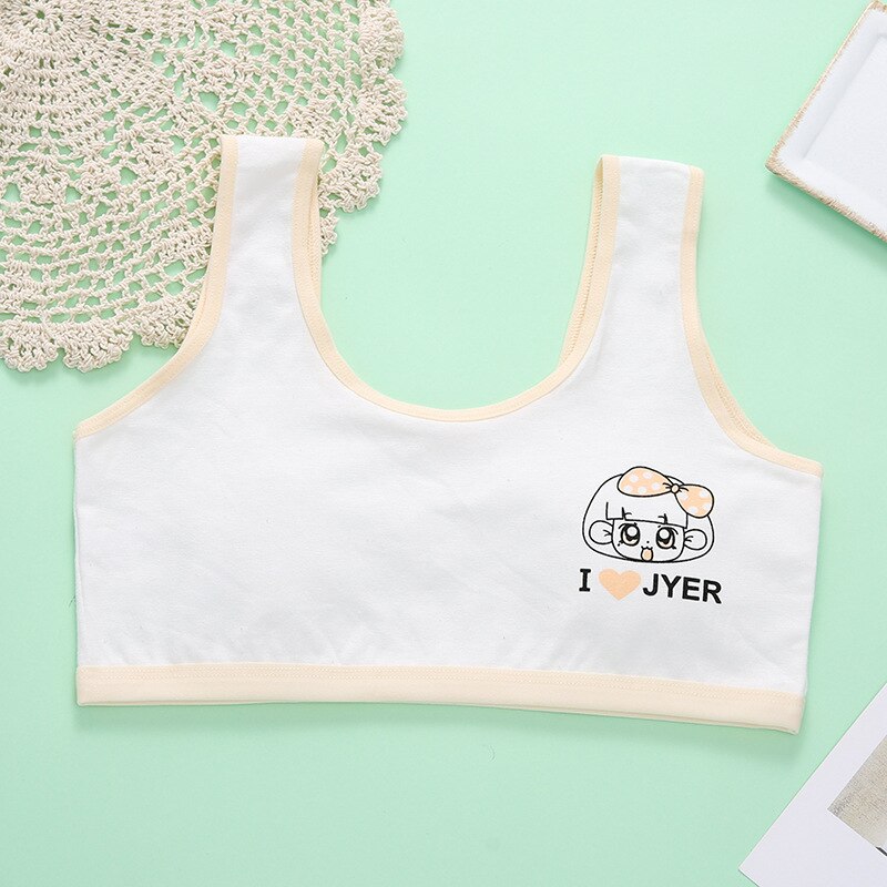 3Pc/lot Girls bra development period vest type cotton first breathable girls tube top 7 to 14 years old summer student underwear