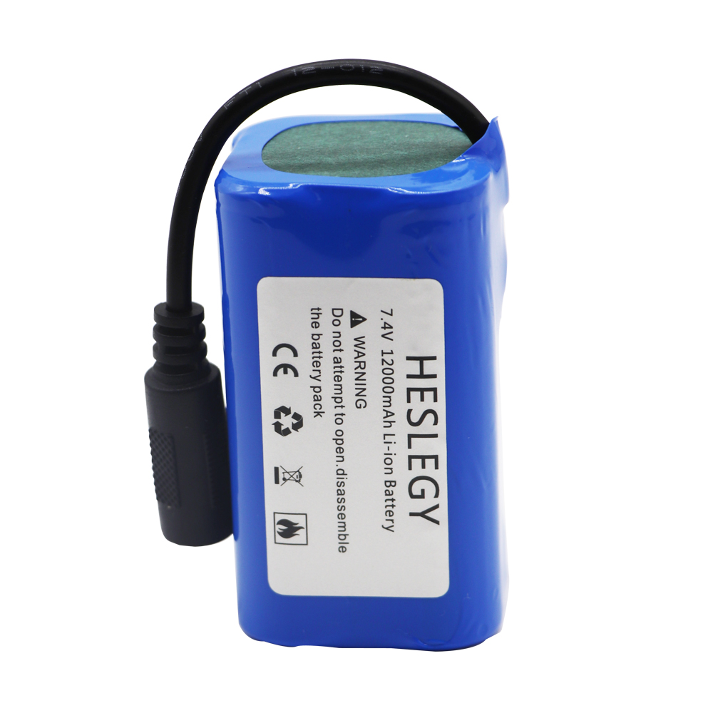 Hoge capaciteit Batterij 7.4V 12000mAh met USB Lader Voor T188 T888 -5 TH88 CF18 C18 RC Hoge Snelheid RC Voerboot Vissersboot