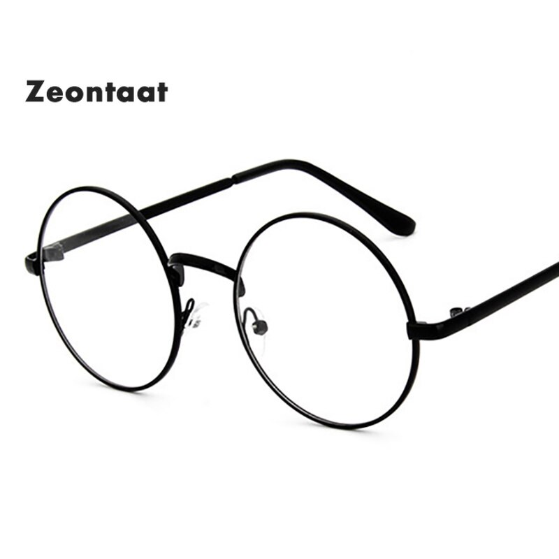 Men Woman Retro Transparent Metal eyeglass frame glasses silver frame Round Glasses Black Silver Gold Eyeglasses