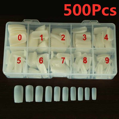 10/50/500Pcs Valse Nep Nagels Tips Manicure Kunstnagels Uv Gel Polish Nail Art Practice Display praktijk Gereedschappen Kaart