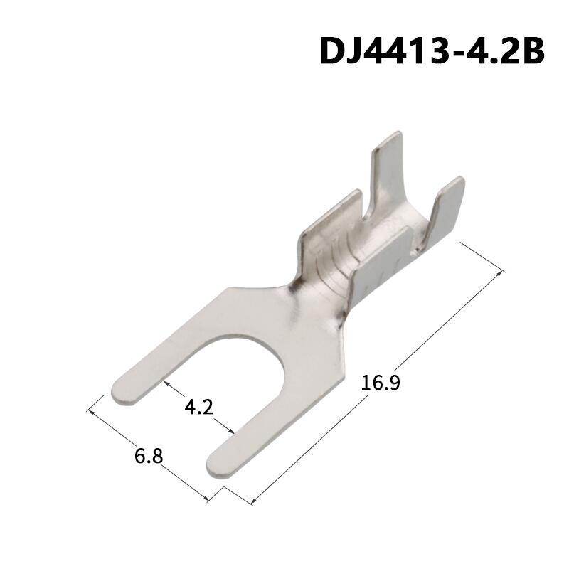 100Pcs DJ4413-4.2B Crimpterminals Koude Naakt Terminal Vork Y-Type Terminals Kabel Draad Connector