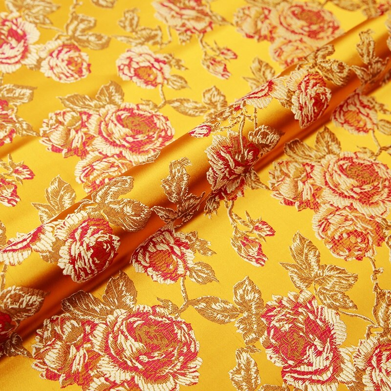 Raso chino tela brocado seda jacquard tejidos DIY material para costura de cheongsam y kimono: 4