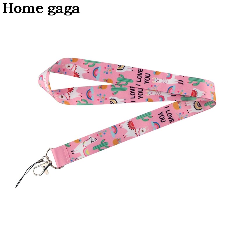 Homegaga D2920 10 Stks/partij Alpaca Leuke Dier Neck Strap Telefoon Keys Id Kaarthouder Lanyard Voor Sleutels Diy Opknoping touw