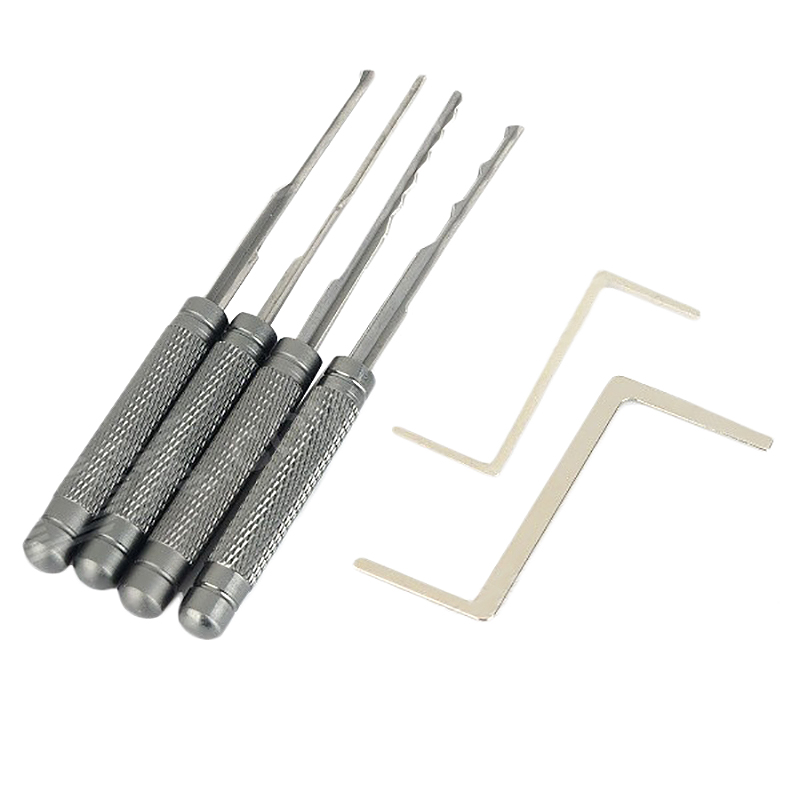 6-In-1 Universal Handy Lock Picks Set Key Extractor Set- Grey