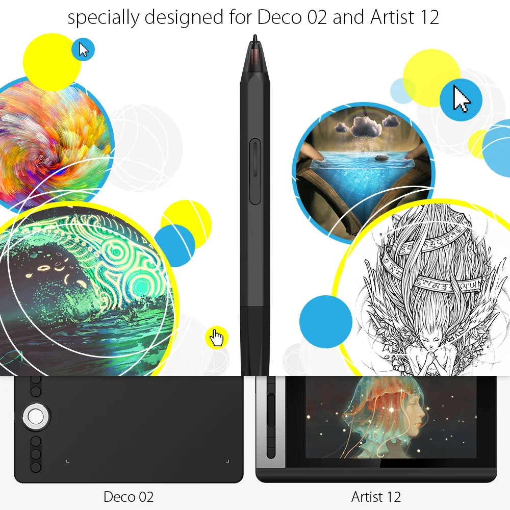 Digitale pen P06 voor XP-Pen Power Stylus 8192 Drukgevoeligheid Grip Pen Pak voor Artist 12/Deco 02