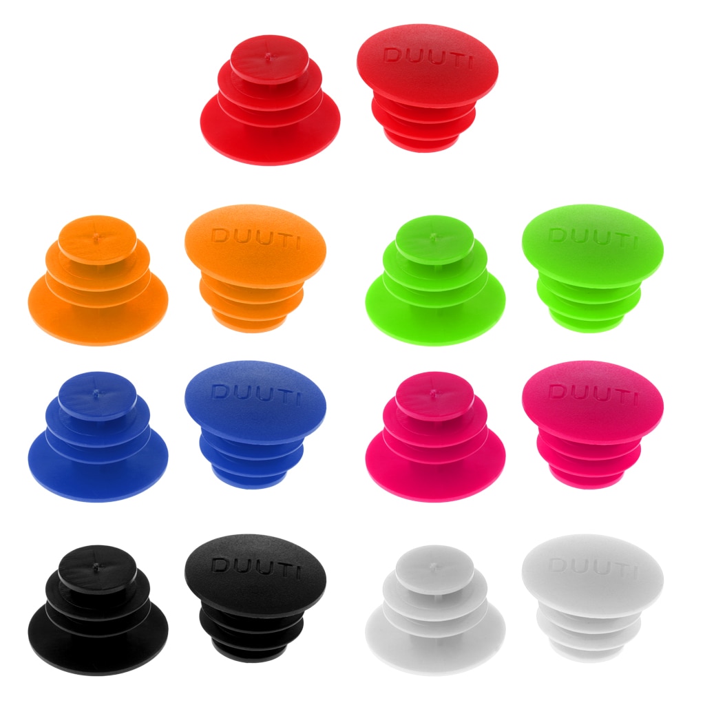 1 Pair Bike Handlebar Bar End Plugs Caps PE Bicycle Parts for Mountain BMX MTB Cycling 7 Colors 27mm