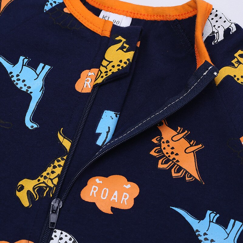 Mono de manga corta Unisex para bebé, Pelele de algodón con estampado, trajes de bebé, más Q16,