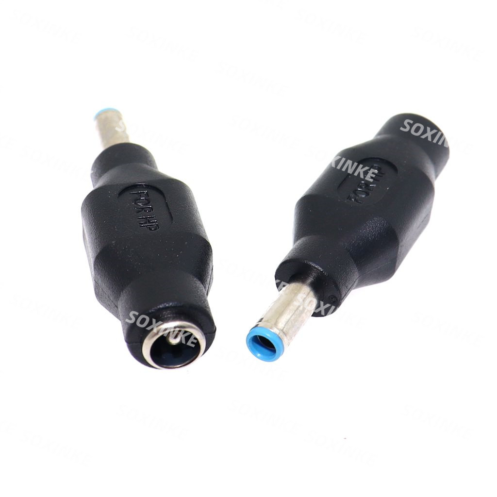 DC Male Plug 7.4x5.0/4.5x3.0mm to DC Female 5.5*2.1mm/5.5X2.5 Power Adapter Charging Converter Plug Connector For Dell HP laptop: Orange