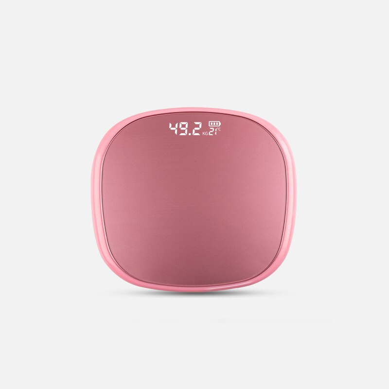 Husholdnings badeværelse digitalt bluetooth kropsfedtvægt vægte app pink usb opladning gulvvægte: Lyserød
