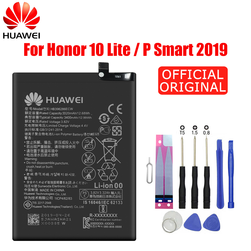 Hua Wei Original Phone Battery HB396286ECW 3400mAh for Huawei Honor 10 Lite / P Smart / Honor 10i Replacement Batteries