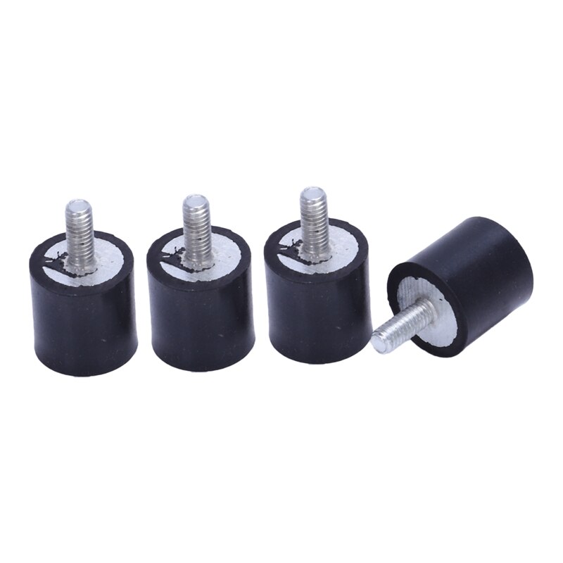 4 stk  m4 udvendigt indvendigt anti vibrations gummi buffer isolator fastgørelse 15 mmx 15mm