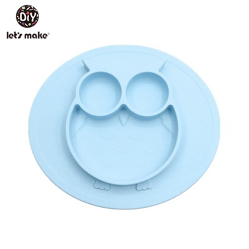Uil baby siliconen dinerbord uil dinerbord kinderdinerbord antislip rooster aanvullend voedsel dinerbord voedselveilig: 4