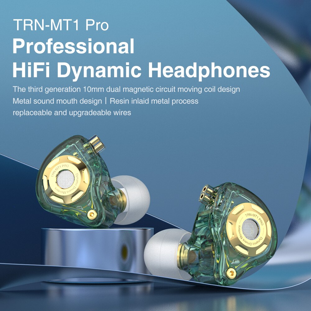 TRN MT1 Pro HIFI In Ear Earphone DJ Monitor Earphones Earbud Dynamic Sport Noise Cancelling IEM Headset TRN X7TA1ST1 For KZ Fiio