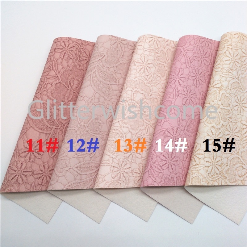 Glitterwishcome 21X29CM A4 Size Vinyl Voor Bows Iriserende Reliëf Bloemen Leer Stof Kunstleer Lakens voor Bows, GM604A