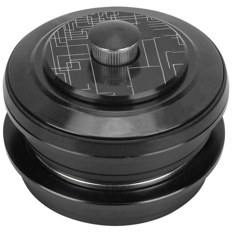 Mountain Bike Front Fork Headset 44mm Threadless Aluminum Alloy Headset Replacement: black