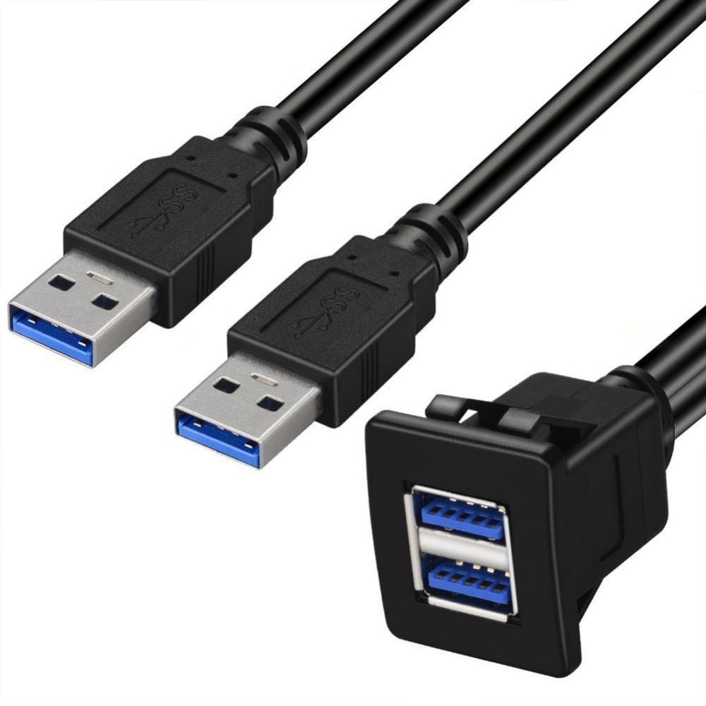 USB Panel Inbouw Kabel USB 3.0 Extension USB Mount, Dash Mount, Inbouw, panel Mount Kabel, Voor Auto, Boot, Motor