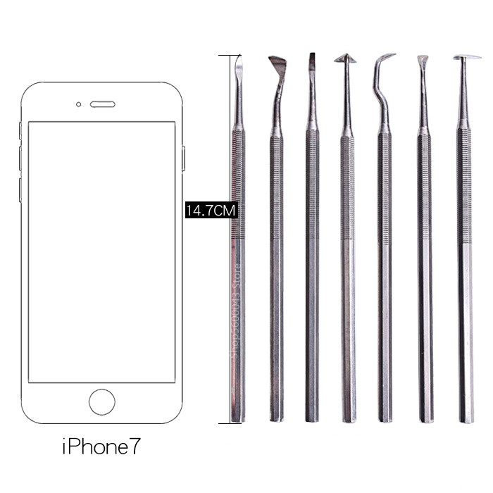 7pcs/set Pottery Stainless Steel Repair Tool Plaster Carving Turning Knife DIY Ceramic Angle Stick Clay Sculpture Modeling Tools