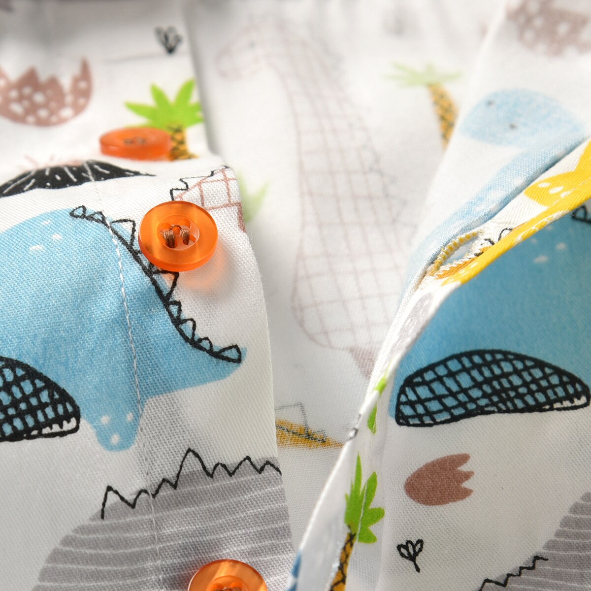 Conjunto de 2 piezas formado por Camiseta de manga corta y pantalones cortos de Color liso para niños, ropa de playa, dibujo niño dinosaurio, verano,