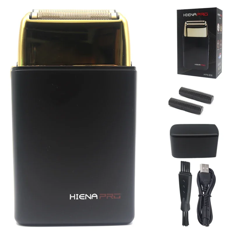 Afeitadora eléctrica para hombres, cuchillas de doble lámina de corte de 0mm, cabezal flotante de alta velocidad de 8200RPM, Ideal para barbería: Rosa