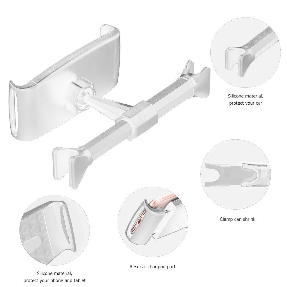 Auto Achterbank Hoofdsteun Beugel 360 Graden Verstelbare Autostoel Telefoon Houder voor ipad pro 11/ipad stand houder voor ipad autohouder